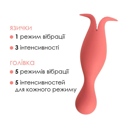 Main image for product index 3: Подвійний вібратор точки G із язичками для клітора Svakom Siren