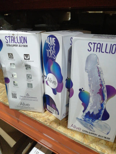 Прозорий фалоімітатор Alive Jelly Dildo Stallion (м'яте паковання!!!) - фото 2