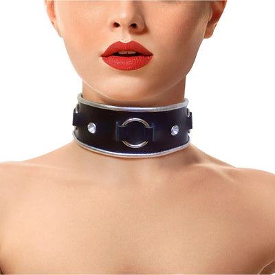 Нашийник зі стразами та кільцем Art of Sex - Collar Ring - фото 1