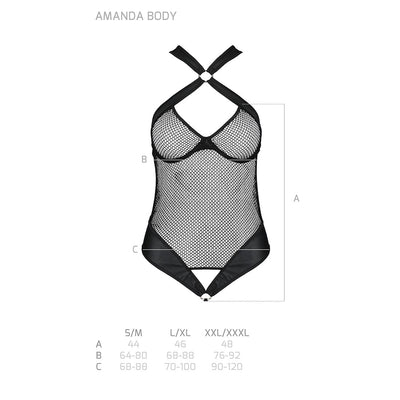 Main image for product index 15: Сітчастий боді з халтером Passion Amanda Body