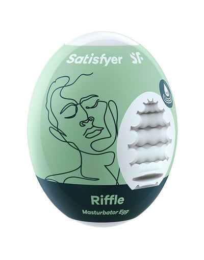 Main image for product index 1: Самозмащувальний мастурбатор-яйце Satisfyer Masturbator Egg Riffle, одноразовий