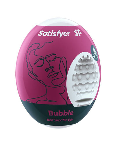 Самозмащувальний мастурбатор-яйце Satisfyer Masturbator Egg Bubble, одноразовий - фото 1