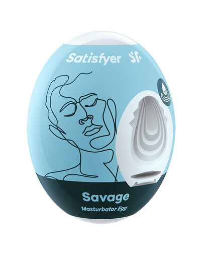 Самозмащувальний мастурбатор-яйце Satisfyer Masturbator Egg Savage, одноразовий - фото 1