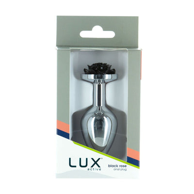 Main image for product index 5: Металева анальна пробка Lux Active з трояндою - Rose Anal Plug, віброкуля в подарунок
