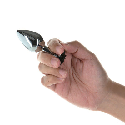 Main image for product index 3: Металева анальна пробка Lux Active з трояндою - Rose Anal Plug, віброкуля в подарунок