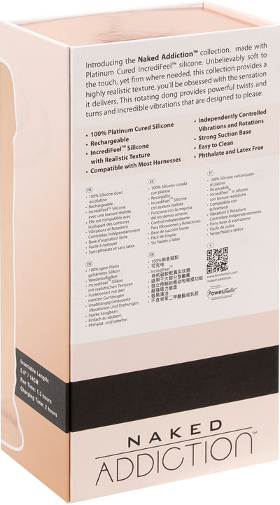 Main image for product index 9: Фаллоимитатор с вибрацией и ротацией Naked ADDICTION James Rotating & Vibrating Dong