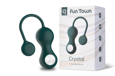 Вагінальні смарт-кульки з вібрацією Fun Town Crystal - фото 1