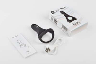 Main image for product index 5: Подвійне ерекційне кільце Fun Town Rise Turquoise, керування зі смартфона