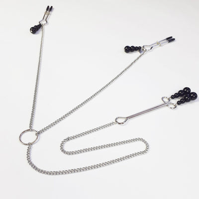 Затискач для сосків та клітора Art of Sex - Nipple and clit clamps Black Pearl - фото 2
