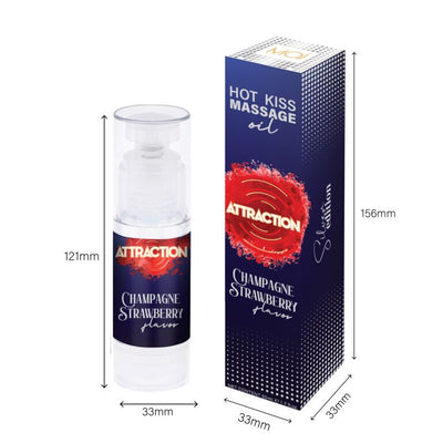 Main image for product index 4: Съедобное массажное масло MAI Attraction Champagne Strawberry Hot Kiss
