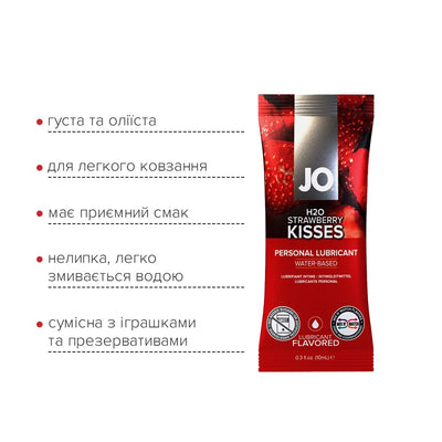 Набір лубрикантів Foil Display Box – JO H2O Lubricant – Strawberry - фото 4