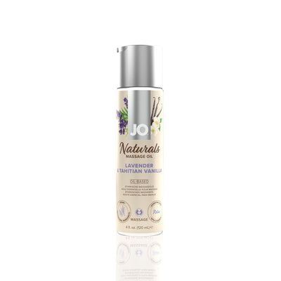 Масажна олія JO Naturals Massage Oil Lavender&Vanilla з натуральними ефірними оліями - фото 1