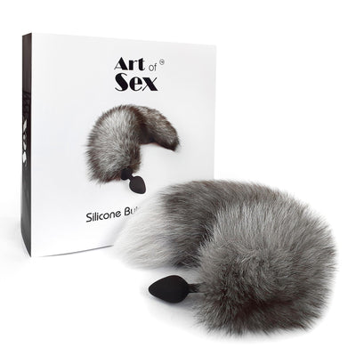 Main image for product index 16: Силиконовая анальная пробка Art of Sex Fox с хвостом из натурального меха