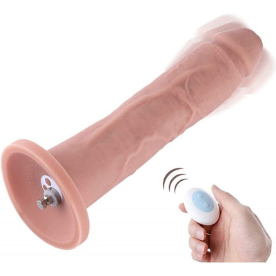 Фалоімітатор з вібрацією для секс-машин Hismith Silicone Dildo with Vibe, KlicLok - фото 1
