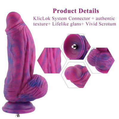 Main image for product index 2: Фаллоимитатор для секс-машин Hismith Silicone Fantasy Series Dildo, система крепления KlicLok