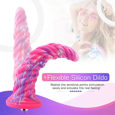 Main image for product index 3: Фантазийный фаллоимитатор для секс-машин Hismith Silicone Dildo rose Monster Series, KlicLok
