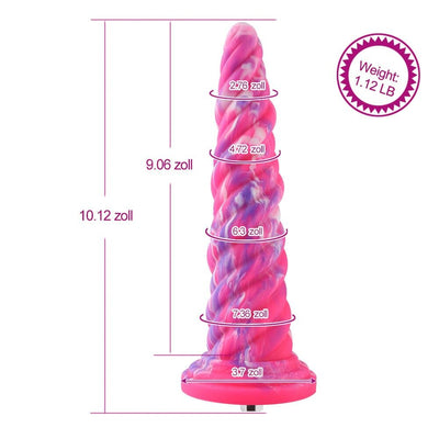 Main image for product index 4: Фантазийный фаллоимитатор для секс-машин Hismith Silicone Dildo rose Monster Series, KlicLok