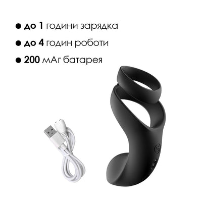 Main image for product index 5: Двойное эрекционное кольцо Svakom Benedict со стимуляцией промежности