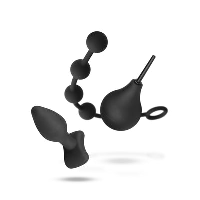 Набір новачка для анальної стимуляції Nexus ANAL BEGINNER KIT, спринцівка, анальне намисто і пробка - фото 3
