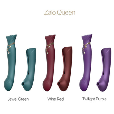 Смартвібратор 3в1 Zalo — Queen, пульсуюча перлина та вакуум, кристал Swarovski - фото 20