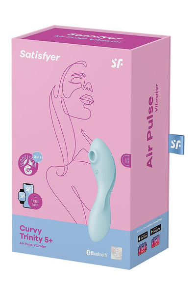 Вакуумный смарт-стимулятор с вибрацией Satisfyer Curvy Trinity 5, управление со смартфона - фото 7