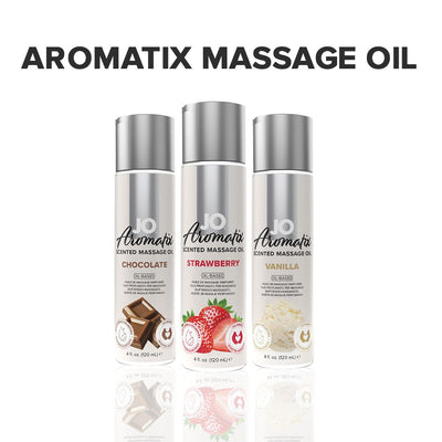 Натуральна масажна олія JO Aromatix Massage Oil Strawberry - фото 5
