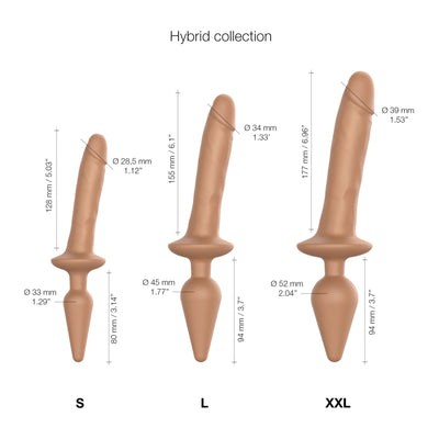Main image for product index 4: Анальная пробка с дилдо 2в1 Strap-On-Me SWITCH PLUG-IN REALISTIC DILDO