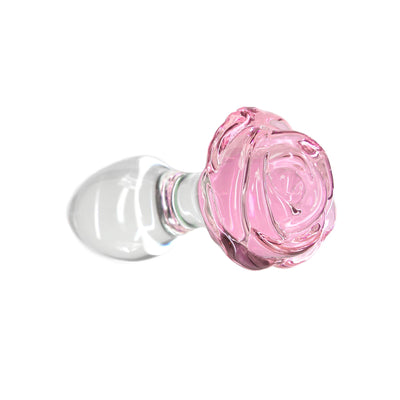 Скляна анальна пробка Pillow Talk Rosy Luxurious Glass Anal Plug, віброкуля в подарунок - фото 2