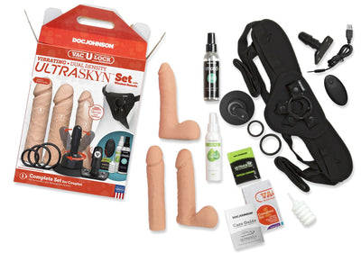 Main image for product index 8: Набор для страпона Doc Johnson Vac-U-Lock VIBRATING Dual Density Set