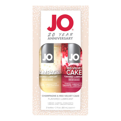 Main image for product index 1: Набор вкусовых смазок JO Champagne & Red Velvet Cake, Limited Edition