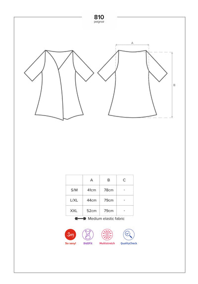 Main image for product index 15: Сатиновый открытый пеньюар на поясе Obsessive 810-PEI–1 peignoir