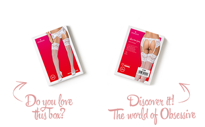 Main image for product index 4: Панчохи під пояс із широким мереживом Obsessive 810-STO-2 stockings