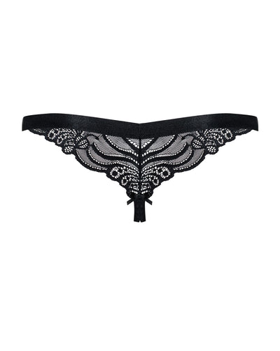 Кружевные танга с доступом Obsessive 828-THC-1 crotchless thong - фото 14