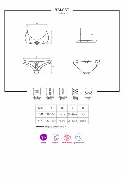 Main image for product index 15: Эротический костюм медсестры Obsessive 834-CST-6