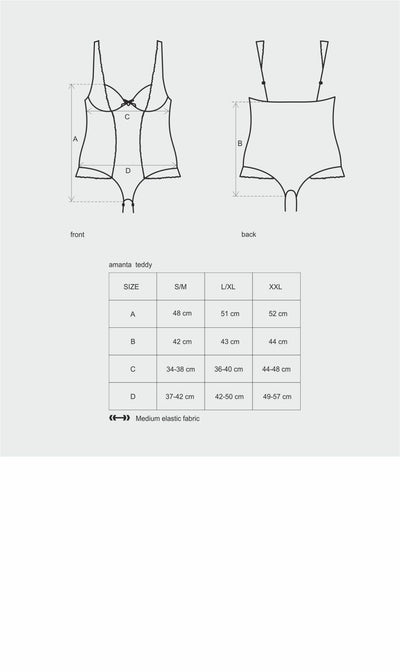 Main image for product index 7: Сітчасте боді на кісточках Obsessive Amanta teddy