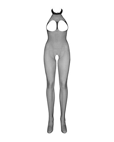 Main image for product index 3: Бодистокинг из мелкой сетки с открытой грудью и доступом Obsessive Bodystocking N101
