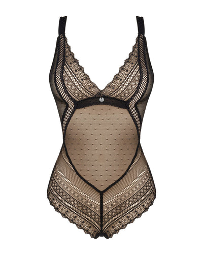 Main image for product index 5: Мереживне боді з декольте Obsessive Estiqua teddy