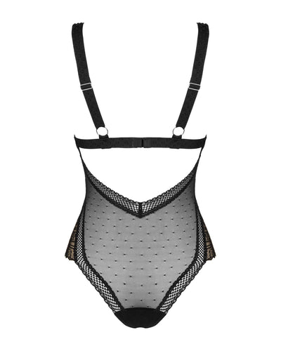 Main image for product index 6: Мереживне боді з декольте Obsessive Estiqua teddy