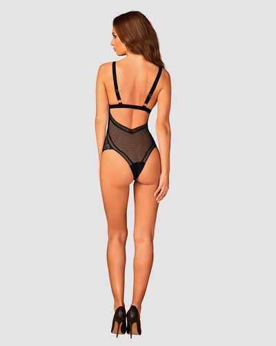 Main image for product index 4: Мереживне боді з декольте Obsessive Estiqua teddy