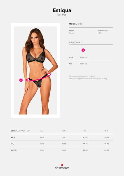 Main image for product index 14: Мереживні трусики Obsessive Estiqua panties