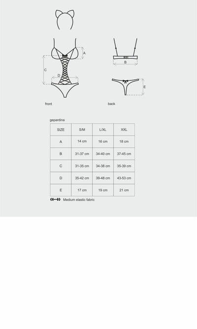 Main image for product index 14: Эротический костюм гепарда Obsessive Gepardina 3 pcs costume