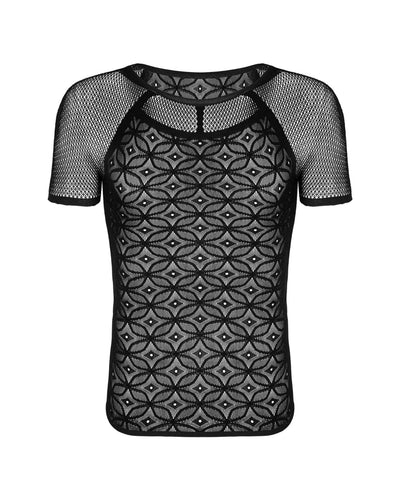 Main image for product index 6: Мужская полупрозрачная футболка с орнаментом Obsessive T102