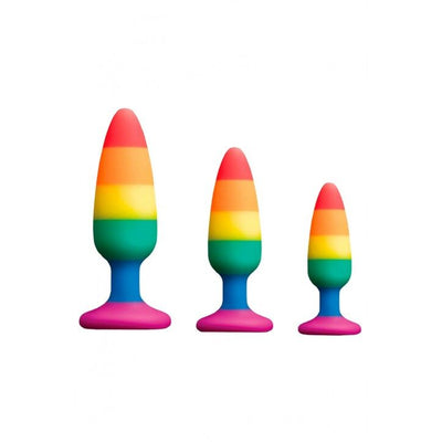 Main image for product index 9: Силіконова анальна пробка Wooomy Hiperloo Silicone Rainbow Plug