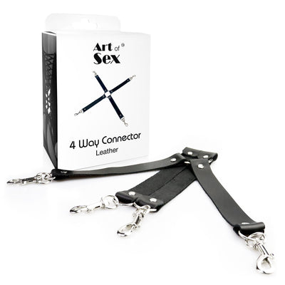 Хрестовина з натуральної шкіри Art of Sex – 4 Way Connector - фото 3