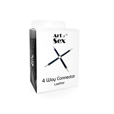 Хрестовина з натуральної шкіри Art of Sex – 4 Way Connector - фото 4
