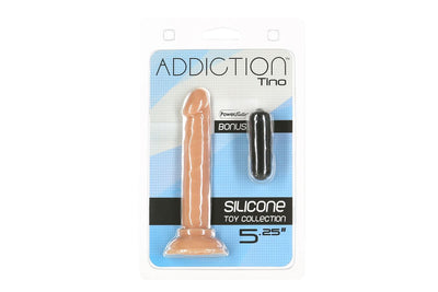 Фаллоимитатор ADDICTION Tino Silicone Dildo +вибропуля в подарок - фото 5