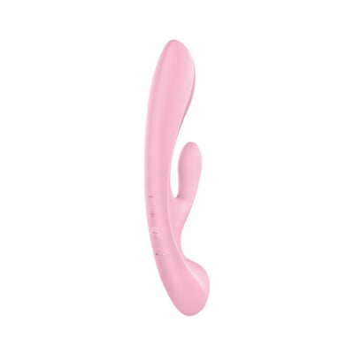 Двухсторонний вибратор-кролик Satisfyer Triple Oh, 3 мотора, рукоятка-массажер - фото 5