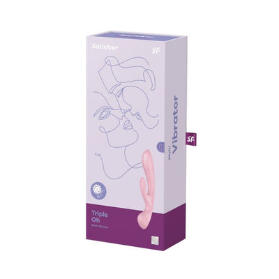 Двухсторонний вибратор-кролик Satisfyer Triple Oh, 3 мотора, рукоятка-массажер - фото 8