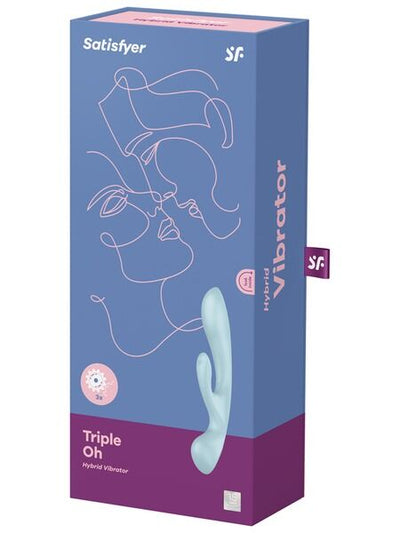 Двухсторонний вибратор-кролик Satisfyer Triple Oh, 3 мотора, рукоятка-массажер - фото 12