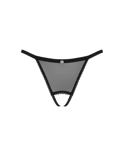 Main image for product index 5: Прозорі стрінги з доступом Obsessive Celia Noir crotchless thong